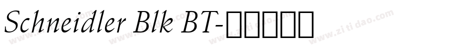 Schneidler Blk BT字体转换